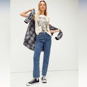 Mother Superior The Tomcat Ankle in Sinister Leopard Print Jeans in Size 27